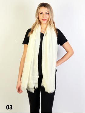 Butterflies & Pearls Stitch Print Fashion Scarf